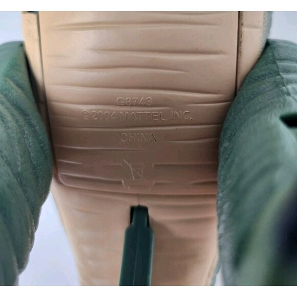 2004 Mattel Green Dinosaur Makes Stomping Sounds Roars Posable Head And Tail - Picture 4 of 8